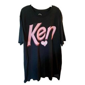 Mattel Barbie Ken Tshirt Mens womens 2XLT Black Graphic tee Short Sleeve costume